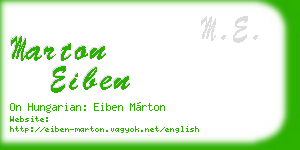 marton eiben business card
