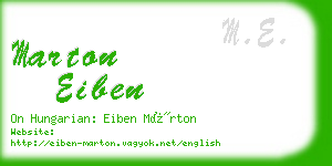 marton eiben business card